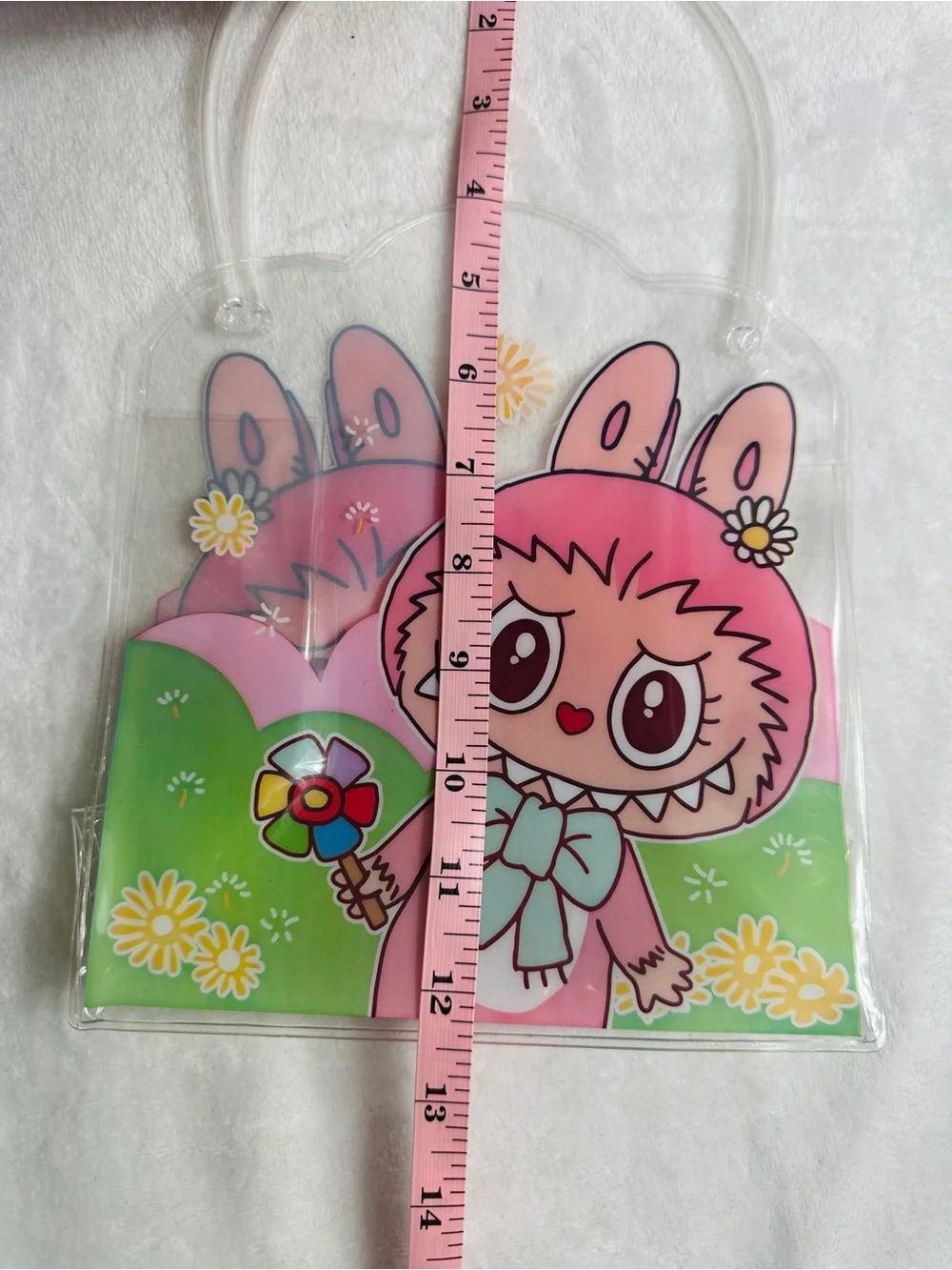 Labubu Mokoko Clear Tote Bag NEW Great Cosmetic Bag or Purse
